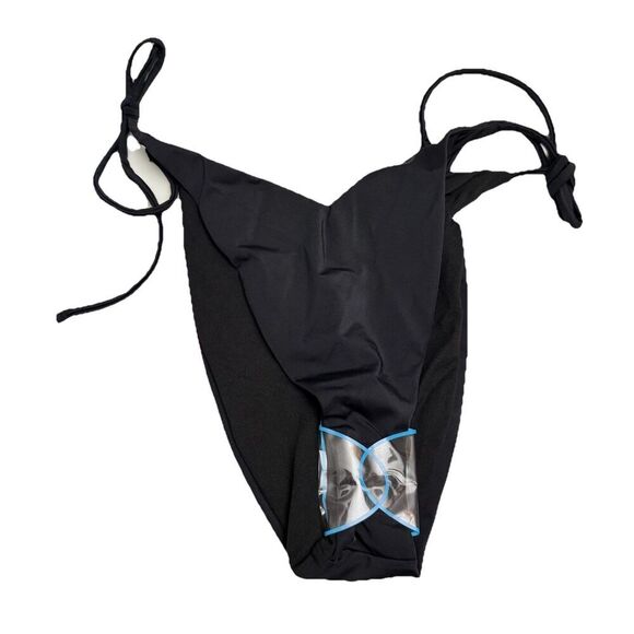 ASOS Design Mix and Match V Cut Tie Side Bikini Bottoms Black Womens US Size 8 - Picture 1 of 6
